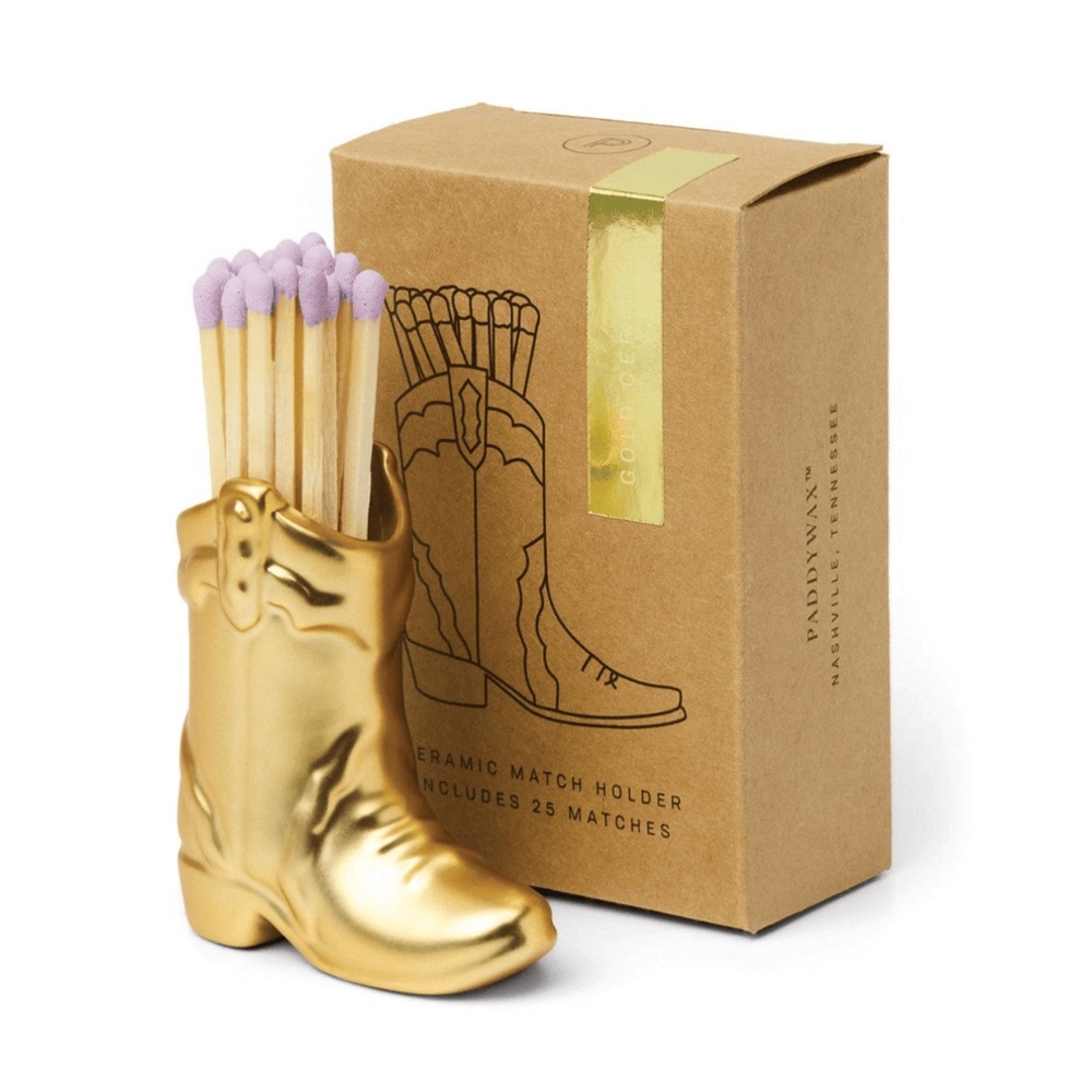 NWT Paddywax Cowboy Boot Match Holder